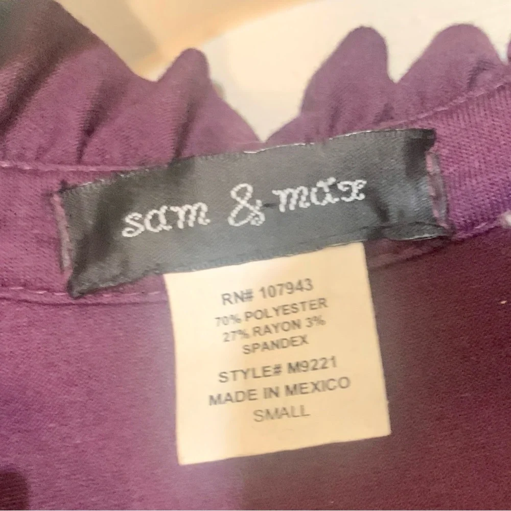 Eggplant Purple Ruffled size Small  Women's Dress NWOT - Picture 2 of 12